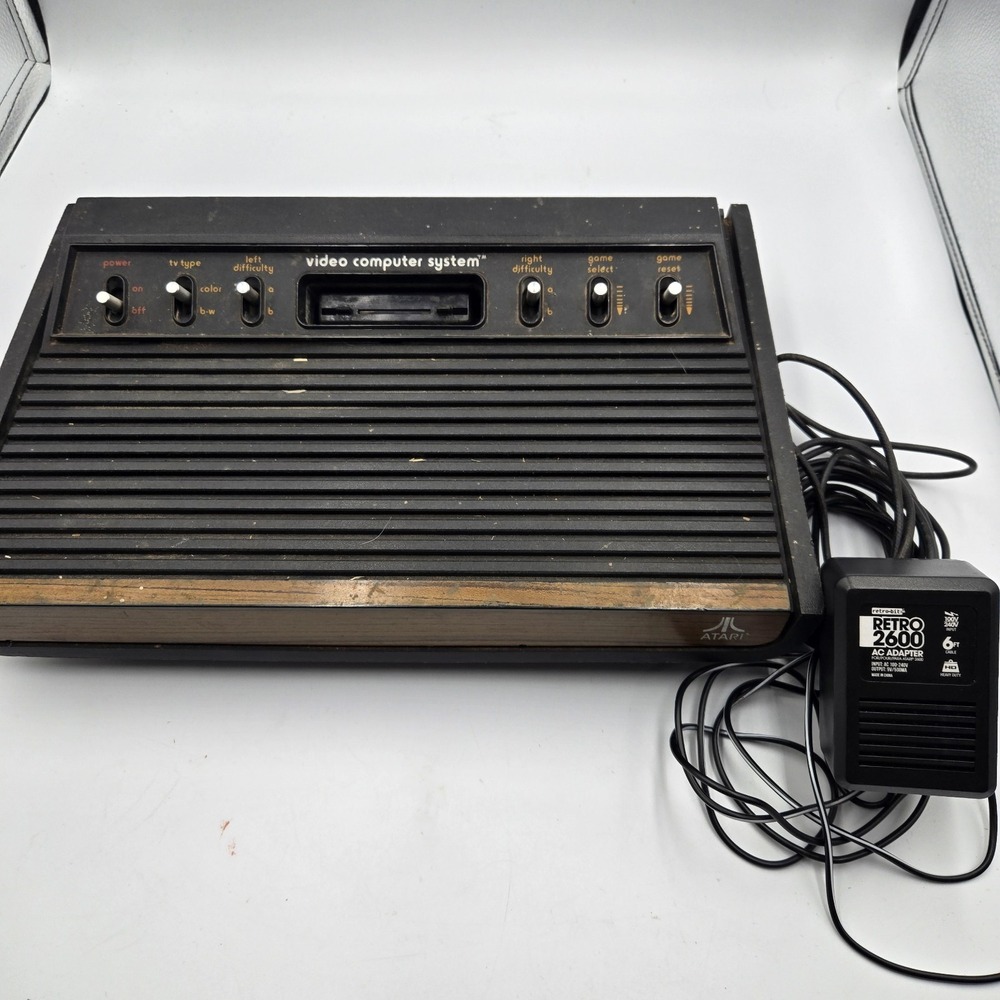 Atari CX2600 Console Heavy Sixer   Sunnyvale RARE W/ Aftermarket Power Tested On